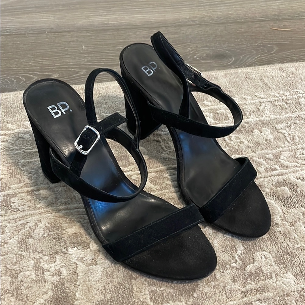 BP Black Heels with Suede Finish Size 8
